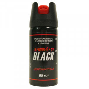Перцовый (газовый) баллончик «Black» 65 мл, аэрозольно-струйный, ОC+CS