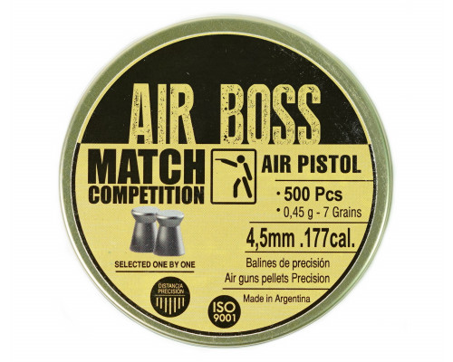 Пули Apolo Air Boss Match Pistol 4,5 мм, 0,45 грамм (500 штук)